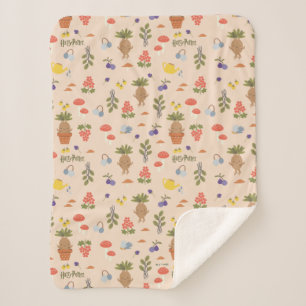 Magische bloemen Mandrake patroon Sherpa Deken