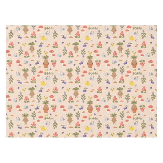 Magische bloemen Mandrake patroon Tafelkleed (Voorkant (Horizontaal))