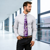 Magische bloemen personaliseren monogram stropdas