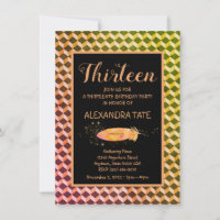 Magische Bohemian Feather Verjaardag uitnodiging