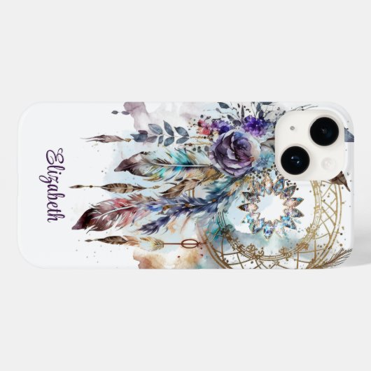 Magische Boho kristallen Dreamcatcher Case-Mate iPhone Case (Achterkant (horizontaal))