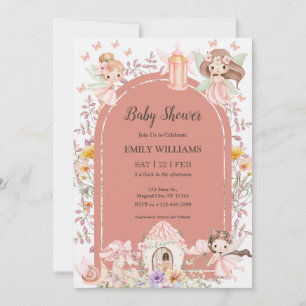 Magische Boho Sprookjestuin Baby Shower Uitnodigin Kaart