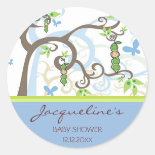 Magische bomen in een Baby shower met peuters Ronde Sticker