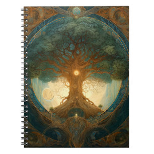 Magische boom van de surrealistische Natuur van he Notitieboek