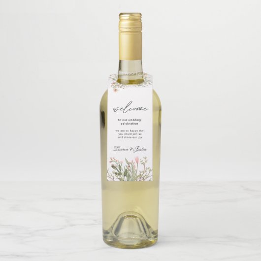 Magische bos bloemenfles hanger Labels (Op fles)