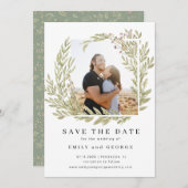 Magische bos bloemenfoto Save the Date Kaart (Voorkant / Achterkant)