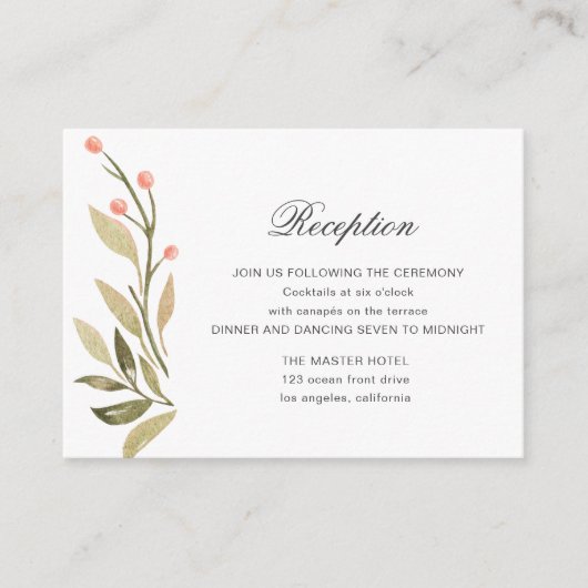 Magische bos bloemenontvangstruimte Kaart (Voorkant)