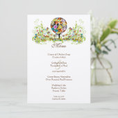 Magische Bos Cirkel van Liefde Bruiloft Menu (Staand voorkant)