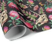 Magische bos eenhoorn donker patroon. cadeaupapier (Rol Hoek)