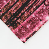 Magische bos perzik roze fleece deken (Hoek)