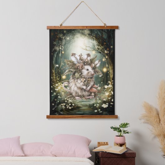 magische bosmuis hangend wandkleed (Slaapkamer)