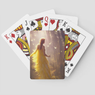 Magische Bosvrienden Digitale Kunst Pokerkaarten