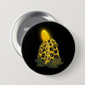 Magische bruidssluier Sparkly Gele Paddestoel Ronde Button 7,6 Cm (Voorkant /achterkant)