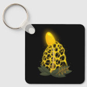 Magische bruidssluier Sparkly Yellow Mushroom Meta Sleutelhanger (Voorkant)