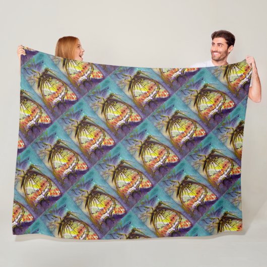 MAGISCHE BUTTERFLES FLEECE DEKEN (In situ)