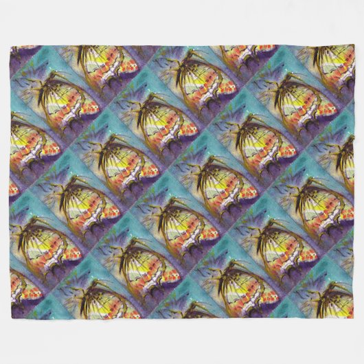 MAGISCHE BUTTERFLES FLEECE DEKEN (Voorkant (Horizontaal))