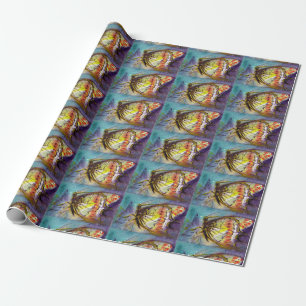 MAGISCHE BUTTERFLES IN BLAUW CADEAUPAPIER