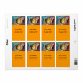 MAGISCHE BUTTERFLES IN BLAUW Oranje geel Etiket (Full Sheet)
