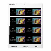 MAGISCHE BUTTERFLES IN BLUE Black Etiket (Full Sheet)