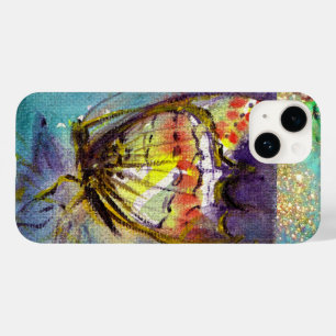 MAGISCHE BUTTERFLES IN BLUE GOLD SPARKLES Case-Mate iPhone 14 HOESJE
