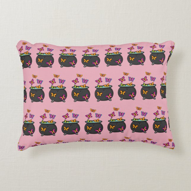 Magische Butterflies uit een Cauldron Accent Kussen (Voorkant)