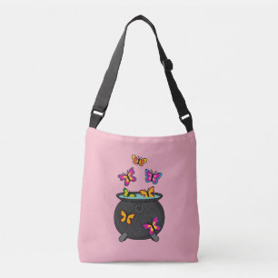 Magische Butterflies uit een Cauldron Crossbody Tas