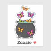 Magische Butterflies uit een Cauldron Sticker (Vel)