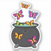 Magische Butterflies uit een Cauldron Sticker (Voorkant)
