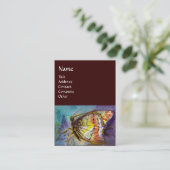 MAGISCHE BUTTERFLY, geel, bruin Visitekaartje (Staand voorkant)