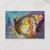 MAGISCHE BUTTERFLY, geel, bruin Visitekaartje (Achterkant)