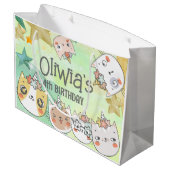 Magische caticorn verjaardag Grote cadeau Groot Cadeauzakje (Achterkant Gekanteld)