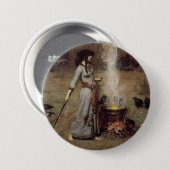 Magische cirkel ronde button 7,6 cm (Voorkant /achterkant)