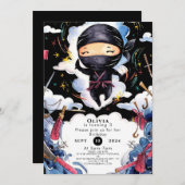 Magische Custom Ninja Verjaardag Kaart (Voorkant / Achterkant)