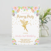 Magische Custom Party Kaart voor meisjes (Staand voorkant)