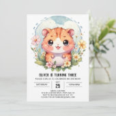 Magische Cute Hamster Verjaardag Kaart (Staand voorkant)