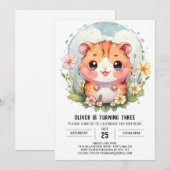 Magische Cute Hamster Verjaardag Kaart (Voorkant / Achterkant)