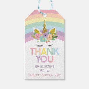 Magische Dag Eenhoorn Regenboog Verjaardagsfeest F Cadeaulabel