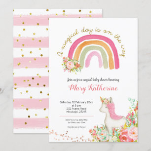 Magische Dag is onderweg Baby shower-uitnodiging Kaart