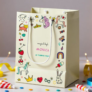 Magische dag katten konijnen eenhoorns kinderen ve medium cadeauzakje