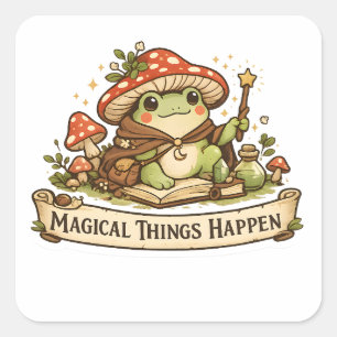 Magische dingen gebeuren Cute Frog Sticker Cotta