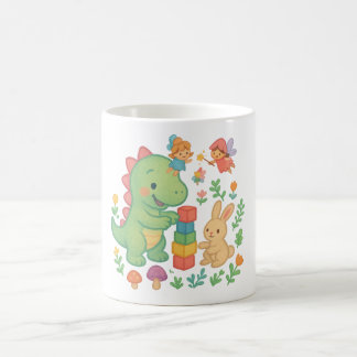 Magische Dino & Bunny – Schattigee Sprookjesvriend Koffiemok