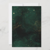 Magische donkergroene bruiloft kaart (Achterkant)