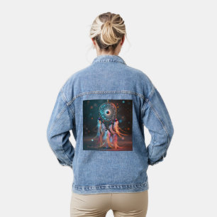 Magische Droomvanger Denim Jas - Boho Chic Jacket