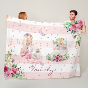 magische eenhoorn baby meisje fleece deken