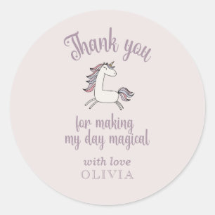 Magische Eenhoorn Dank u Sticker