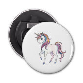 Magische Eenhoorn Dromen - Whimsical Fantasy Desig Button Flesopener (Voorkant)