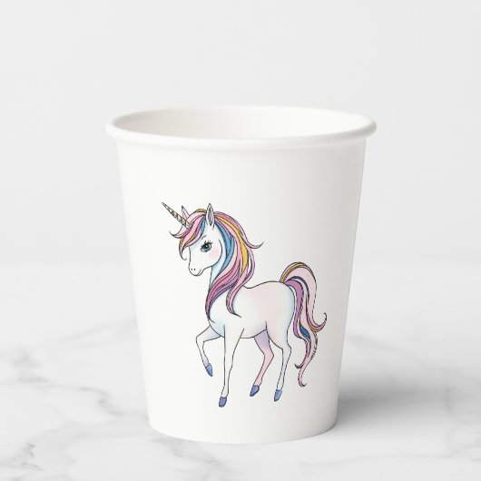 Magische Eenhoorn Dromen - Whimsical Fantasy Desig Papieren Bekers (Achterkant)