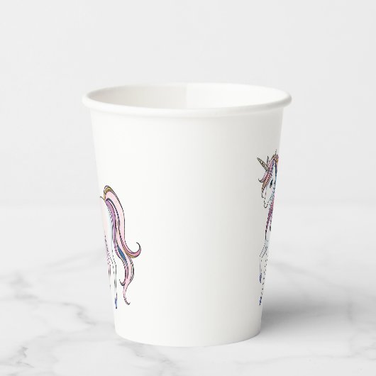 Magische Eenhoorn Dromen - Whimsical Fantasy Desig Papieren Bekers (Links)