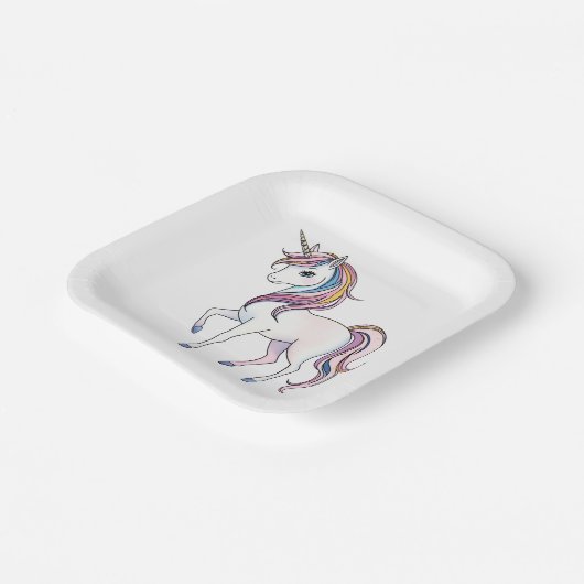 Magische Eenhoorn Dromen - Whimsical Fantasy Desig Papieren Bordje (Gebogen)