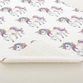 Magische Eenhoorn Dromen - Whimsical Fantasy Desig Sherpa Deken (3/4)